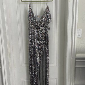 For Love & Lemons Showtime Sequined Maxi Dress